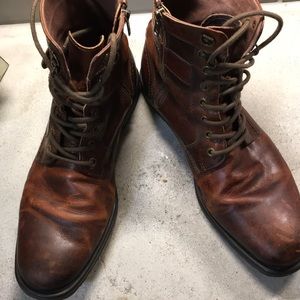 Aston Grey Men’s brown leather boots